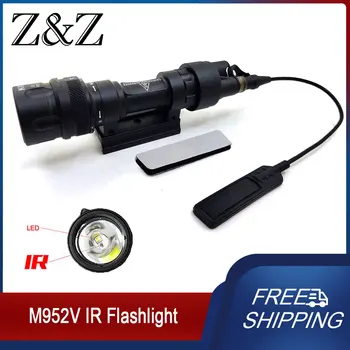 Тактический оружейный фонарь M952V IR LED фонарик с алюминиевым дистанционным переключателем давления QD Mount