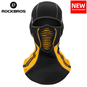 Официальная зимняя лыжная маска Rockbros из термоволокна, полный чехол для лица, капюшон для сноуборда, шарфы, спортивный ветрозащитный головной убор, балаклава