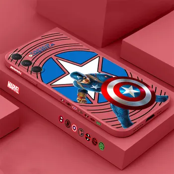 Чехол с логотипом Marvel line Captain America Для Samsung M80S M60S M40S M32 M22 M12 A50 A30 A20S A14 A10 NOTE 20 10 9 PRO PLUS 5G Чехол