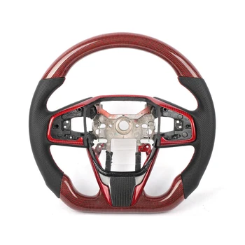 Подходит для Honda 2012-2016 Civic, рулевое колесо со светодиодной подсветкой из модифицированного углеродного волокна