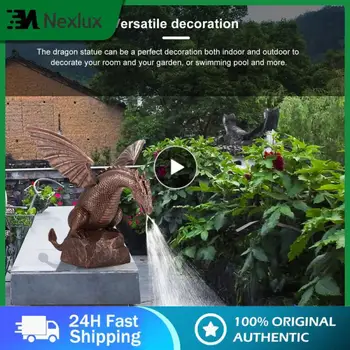 Креативный Садовый Фонтан с водяным дыханием Дракона, Статуя Фонтана из смолы Высокого качества Для декора сада на открытом воздухе