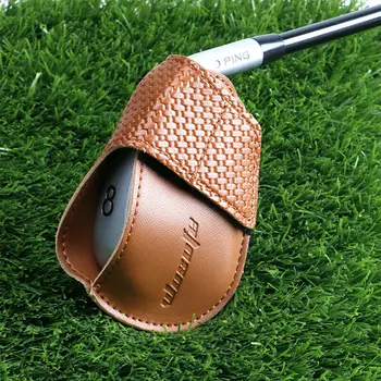 Набор железных головных уборов для гольфа из 2шт, 10 цветов, защитный головной убор из искусственной кожи для тренировок в гольф на открытом воздухе, спортивная клюшка для гольфа, протектор