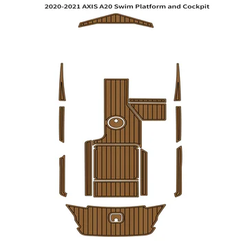 2020-2021 AXIS A20 Плавательная Платформа Кокпит Коврик Для лодки EVA Пена Палуба Из Тикового Дерева Напольный Коврик С Подкладкой Самоклеящийся SeaDek Gaterstep Style
