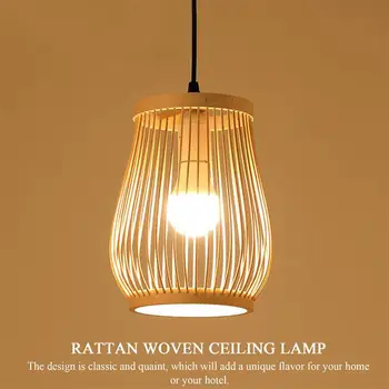 Подвесной светильник из натурального бамбука, сплетенный из ротанга в китайском стиле, Потолочный светильник для дома, Новая Бамбуковая Плетеная Люстра в китайском стиле