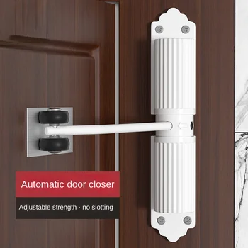 Простое дверное закрывающее устройство из цинкового сплава, домашняя буферная дверная пружинная петля, бесшумное закрывающее устройство, невидимая дверь, автоматическое закрывающее устройство