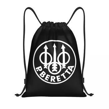 Изготовленный на заказ военный вентилятор с логотипом пистолета Beretta, Сумка на шнурке, Женский Мужской Легкий рюкзак для хранения в спортивном зале.