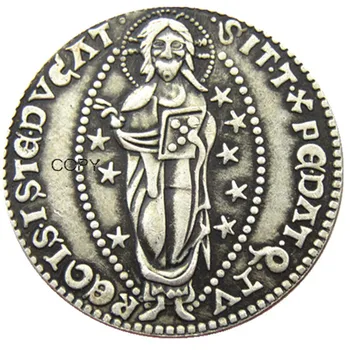 Италия 1 Дукато - Джованни Дандоло Венецианская Республика Серебряная / позолоченная копировальная монета (30 мм)
