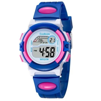 Новые модные детские часы Часы Детские спортивные часы светодиодные цифровые часы для мальчиков и девочек Студенческие многофункциональные наручные часы