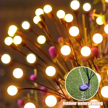 Солнечный светодиодный светильник Наружные Водонепроницаемые садовые ландшафтные фонари на солнечной энергии Садовые фонари Firefly Декор для газона Солнечный свет