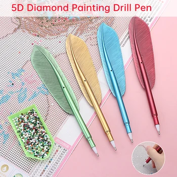 Новая мода, 5D Алмазная ручка для рисования, форма пера, пластиковые точечные ручки-дрели, вышивка крестом, швейные аксессуары, Сделай сам, вышивка
