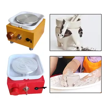 электрический инструмент для гончарного круга, Керамический рабочий поворотный стол, лоток, колесо для обрезки керамики, машина для формования глины для начинающих детей