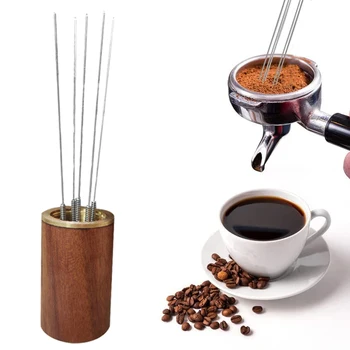Инструменты для мешалки кофе Эспрессо, Распределитель кофе, Игольчатый выравниватель порошка из нержавеющей стали для перемешивания Бариста из стали