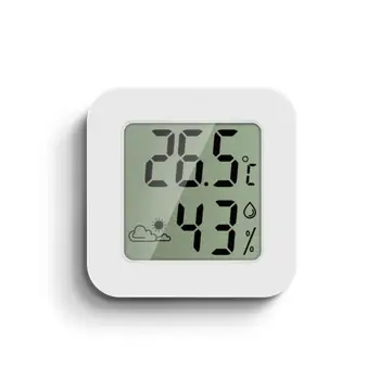 Мини Цифровой Термометр Гигрометр Измеритель Влажности Комнатной Температуры В Помещении Датчик Метеостанции С Батареей