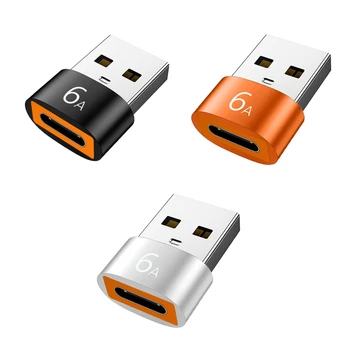 Конвертер 6A USB C Женский-USB мужской Поддерживает зарядку и передачу данных