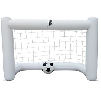 надувные футбольные ворота 160 см с сеткой, надувные плавающие футбольные ворота для игры в футбол (1 шт Ворота + 1 шт футбольный мяч белого цвета)