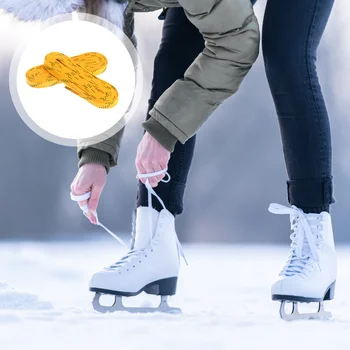 1 пара хоккейных шнурков, вощеных шнурков на плоской подошве для коньков, хоккея, роликовых коньков