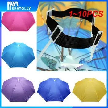 1 ~ 10ШТ 55/65/69/95 см Портативный зонт от дождя, Складная шляпа для рыбалки на открытом воздухе, Солнцезащитный Водонепроницаемый зонт, шапочка для кемпинга, пляжная