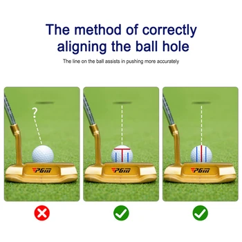 Линейный маркер для мяча для гольфа с 2 маркировочными ручками Линейный маркер для мяча для гольфа с двусторонней разметкой Портативные учебные пособия для занятий спортом на открытом воздухе