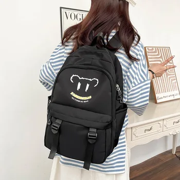 Нейлоновый женский рюкзак в минималистичном стиле, школьная сумка для девочек, рюкзаки для путешествий на открытом воздухе, Студенческие сумки для книг большой емкости