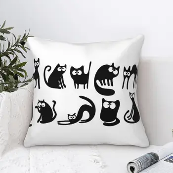 Бархатная наволочка с милыми кошками Спальня для подушки спинки спальни Декоративная гостиная