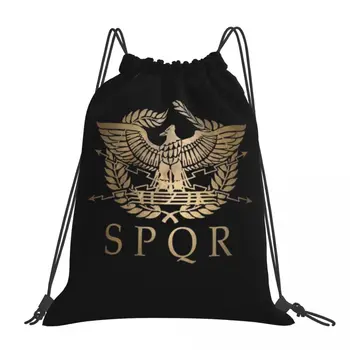 Рюкзаки SPQR-Roman Empire Standard Shield, многофункциональная портативная сумка на шнурке, спортивная сумка на шнурке, сумка для книг