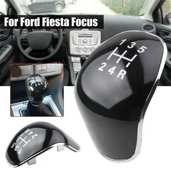 Ручка переключения передач с 5 скоростями Чехол для багажника Крышка головки ручки переключения передач для Ford Fiesta ABS Черный K4V4