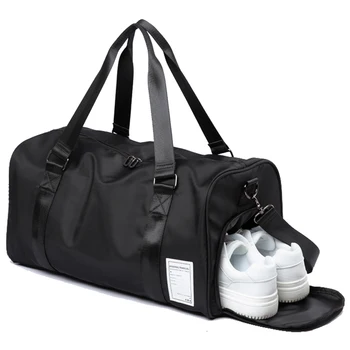 XZAN, нейлоновые дорожные спортивные сумки большой вместимости, мужские тренировочные сумки для сухой и влажной уборки, сумки для обуви, сумки для багажа на выходные, сумки через плечо