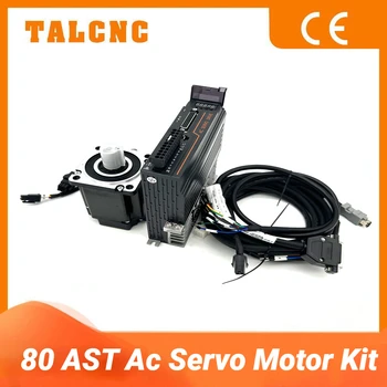 TALCNC 80 AST 750 Вт 2.4 N 1 кВт 3.8 N 220 В Комплект Серводвигателя Переменного Тока с Магнитным 17-битным Абсолютным Энкодером + Драйвер T3D 20A Для Гравера с ЧПУ