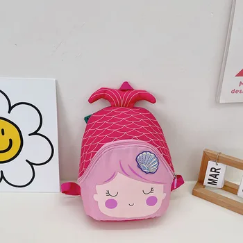 Детская сумка из Корейского нейлона с мультяшной милой русалочкой, рюкзак для детского сада, легкий рюкзак