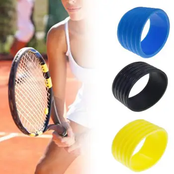 4шт фиксированных колец для ракетки Cozy Touch Stretch для захвата теннисной ракетки диаметром 2,5 см Силиконовые уплотнительные кольца для ракетки для бадминтона