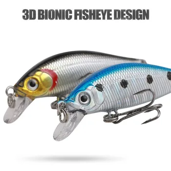 1 Шт Гольян Рыболовная Приманка 53 мм 3g 3D Eyes Crankbait Воблер Искусственная Пластиковая Жесткая Приманка Рыболовные Снасти