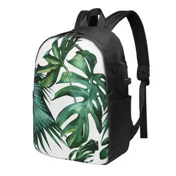 Классический базовый холщовый школьный рюкзак Palm Leaves, повседневный рюкзак, офисный рюкзак для мужчин и женщин