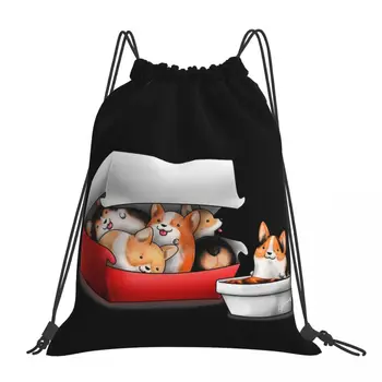 Рюкзаки Corgi Nuggets, многофункциональные портативные сумки на шнурке, карманная спортивная сумка на шнурке, школьная сумка для путешествий