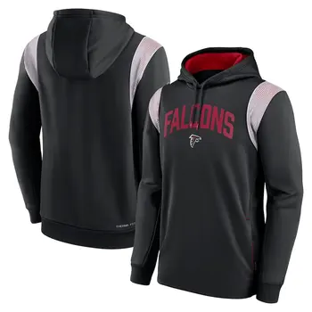 Atlanta Men's Falcons 2022 Sideline Athletic Stack Performance Пуловер с капюшоном S-4XL