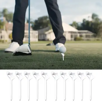 10шт тренировочных футболок для гольфа Пластиковые увеличивающие дальность полета мячи для гольфа Тройники с низкоомным наконечником Держатель мяча для гольфа для тренировок в гольфе