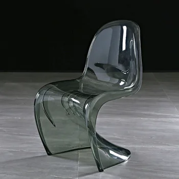 Пластиковый стул Ins Pandong, Обеденный стул, Пластиковый стул S-типа, Модный Дизайнерский обеденный стул 2022