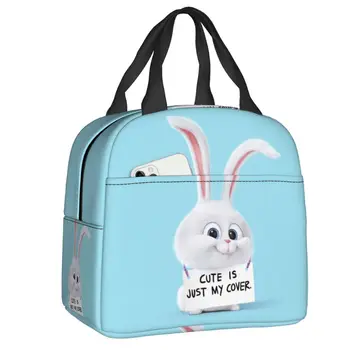 Термоизолированная сумка для ланча с мультяшным кроликом, Женская сумка для ланча из анимационного фильма, контейнер для ланча для детей, школьников, Коробка для хранения продуктов