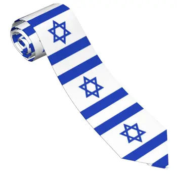 Галстуки с флагом Израиля Мужские шелковые из полиэстера шириной 8 см Галстуки для мужских костюмов Аксессуары офисные