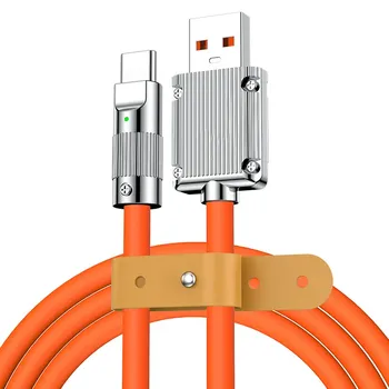 Механический кабель USB Type-C в стиле панк, 6A Зарядное устройство для быстрой зарядки мощностью 120 Вт, кабель для передачи данных USB C, кабель Samsung USB C, кабель для Xiaomi