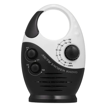 Мини-радио для душа AM/FM, водонепроницаемое радио для ванной, Подвесное музыкальное радио, встроенный динамик