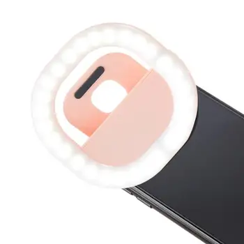 Телефонное Кольцо Light 3-ступенчатая Подсветка Мобильного Телефона Selfie Ring Light С Регулируемой Яркостью Зажим На Ноутбуке Телефон LED Перезаряжаемый Круглый