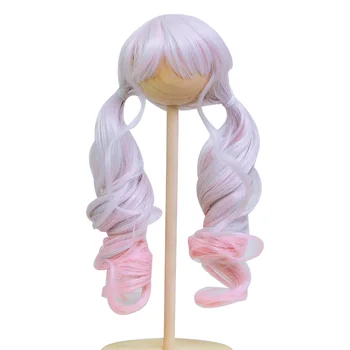 1/3 bjd кукольный парик Новый высококачественный BJD длинный вьющийся парик женская кукла парик съемные вьющиеся волосы двойной хвост Аксессуары BJD