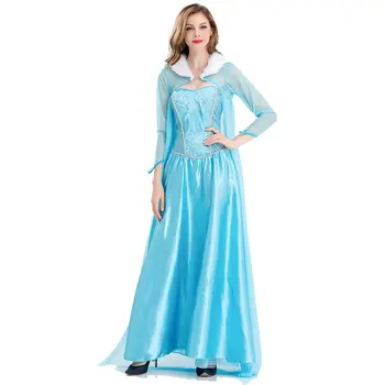 Платье Белоснежки на Хэллоуин, Ледяное и Снежно-Голубое платье принцессы Эльзы, Карнавальное праздничное платье для косплея