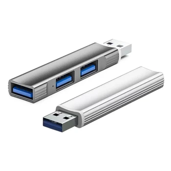USB-концентратор 3 в 1, адаптер USB 2.0, быстрая USB-док-станция, USB-разветвитель, адаптер из алюминиевого сплава, прямая поставка