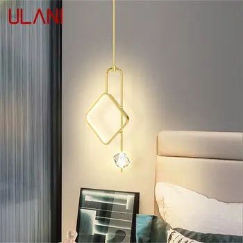 Подвесной светильник ULANI Nordic Золотистый Простые современные светодиодные лампы Хрустальные светильники для дома, спальни