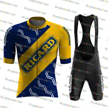 2023 Комплект велосипедной майки Ricard Beer Mix с коротким рукавом, Велосипедная одежда, Мужские дорожные рубашки, Велосипедная одежда MTB, Майо