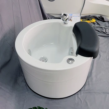 Самая продаваемая Акриловая массажная ванна для ног, отдельно Стоящая Круглая Педикюрная раковина, спа-чаша для ног