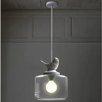 Современная люстра в виде птицы из смолы, европейская декоративная люстра для помещений, лампа E27, светодиодные лампы, люстры для гостиной, спальни, освещение