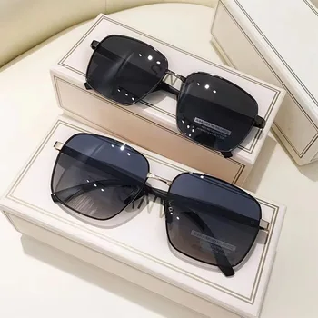 Новые мужские поляризованные солнцезащитные очки, мужские модные квадратные солнцезащитные очки в небольшой оправе, очки для вождения на открытом воздухе UV400 Oculos De Sol