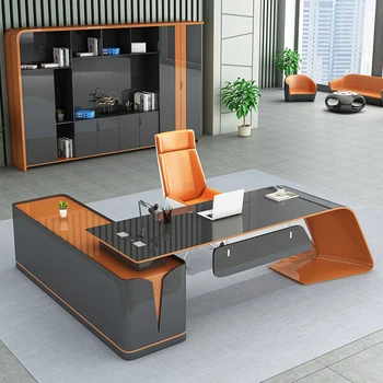 Офисные столы Nordic Paint, Современный стол босса, Модный стол менеджера, Офисная мебель, Легкие компьютерные столы класса люкс для домашнего кабинета